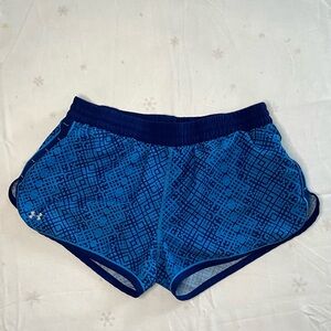 Under Armour Women’s Ocean Blue Tempo Shorts, Headgear, Activewear, Gym, Workout